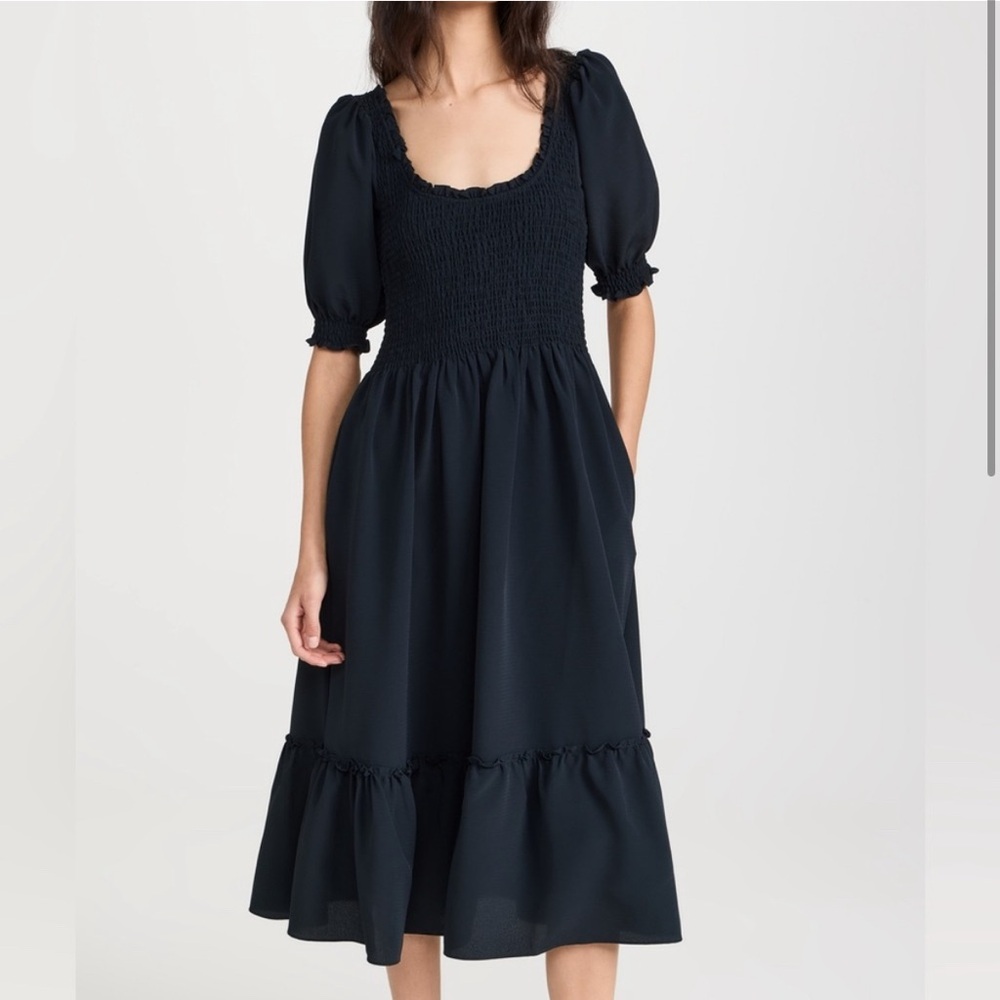 The Louisa Nap Dress - Black Crepe - Wrinkle Resistant Black Crepe / M